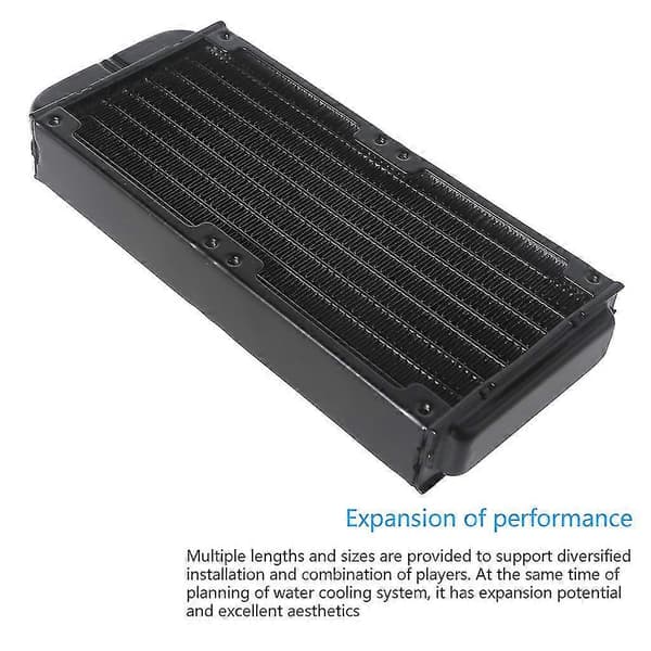 Vandkøling Computer Radiator 10 Rør Aluminium Varmeveksler Væskekøling