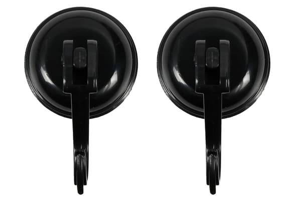 Krok med sugekopp 2 stk Ø35 mm 2 kg svart
