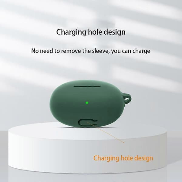 Silikonfodral för Oppo Enco Free 3 Bluetooth Hörlurar Laddningsfodral Skydd med Spänne