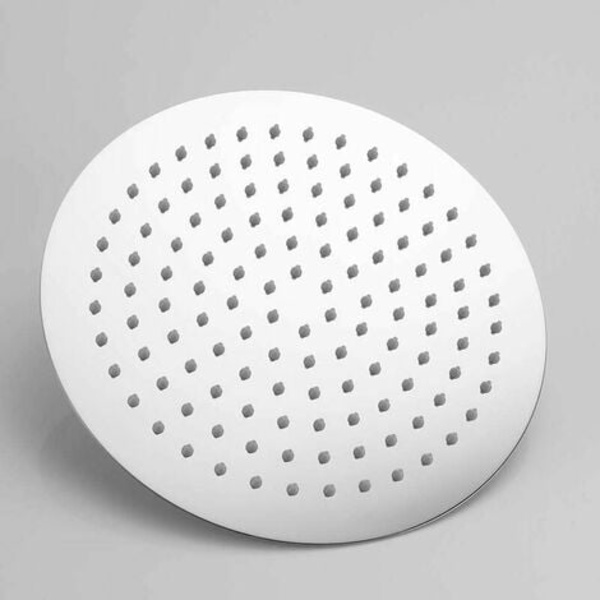 Rustfritt stål dusjhode 20cm rundt dusjhode, universell regndusjhode 1/2\" gjenge, 360° svingbar, 30° tilt, enkel installasjon.