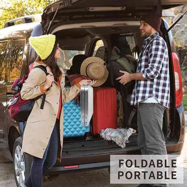 Hopfällbart campingbord i aluminium - hopfällbart picknickbord för inomhus- och utomhusbruk