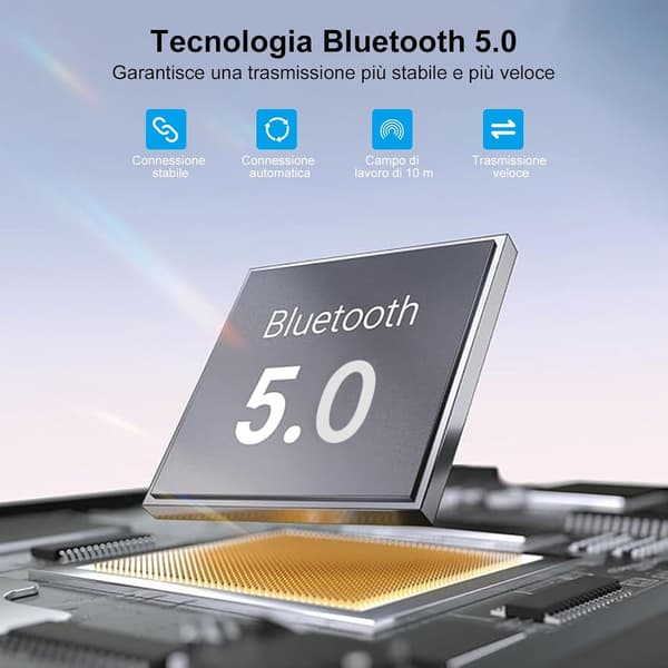 USB Bluetooth 5.0 Sender Modtager, Bluetooth Audio Adapter med 3.5mm AUX Jack og LCD Skærm