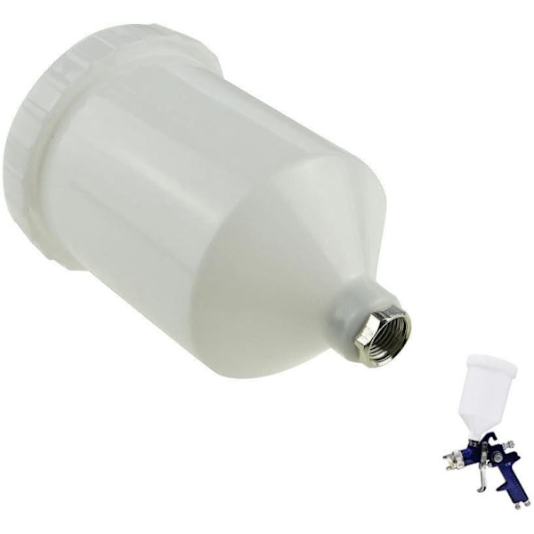 Gravity Paint Spray Gun 600ml Plastkop med Gevindforbindelse