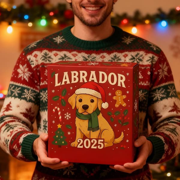 Labrador 2025 Julekalendere, 24 Dages Jule-nedtællingskalender med 2D Akryl Festlige Søde Hundeornamenter, Bedårende Samleobjekter