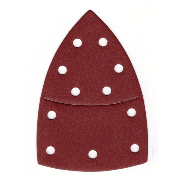 Sanding Triangler │ 25 stk. │ 11 huller │ 105 x 152 mm │ 180 grit │ til flere slibemaskiner │ Sandpapir │ Sandpapir