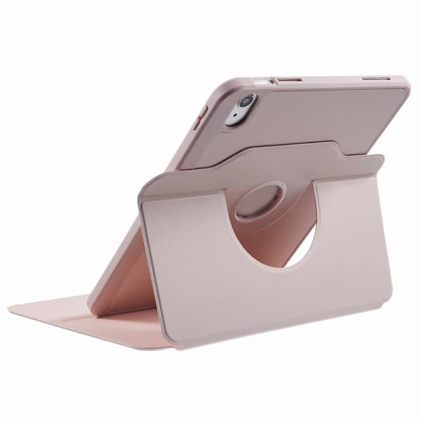 Etui til iPad 10.9 (2022) med stativ, læder tablet cover - Rosaguld