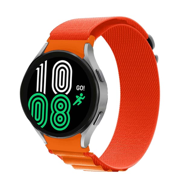 Kompatibel med Galaxy Watch 5 / 5 Pro / 4 Rem Justerbart Nylon Spänne Orange