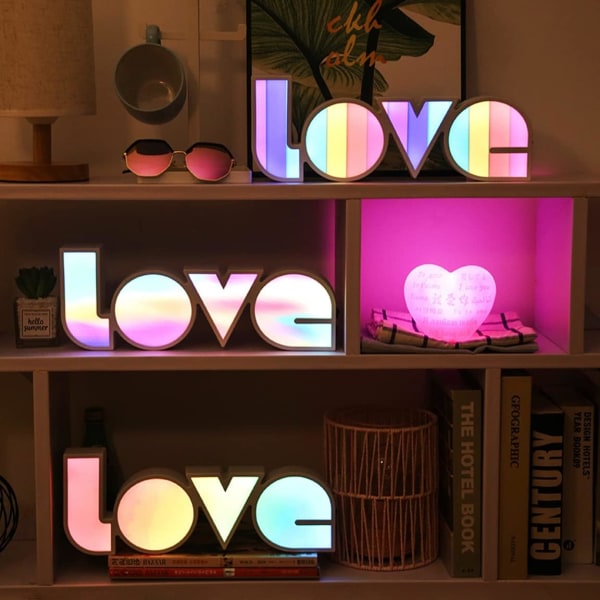 Kærlighed Neon Lys, Nye LED Kærlighed Formet Natlys Bord Dekoration Lamper, USB/ Batteridrevet