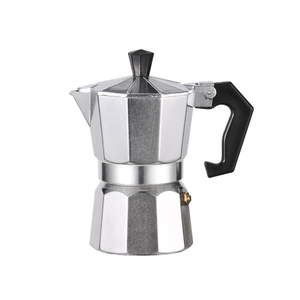 150 ml aluminium espressobryggare, tre koppar, silver
