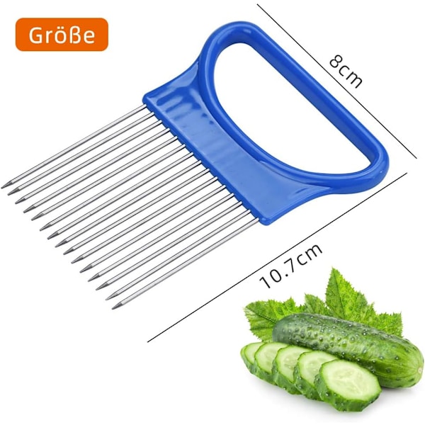 Lökskärare, grönsaksskärare i rostfritt stål, lämplig för tomater, lök, citroner, grönsaker