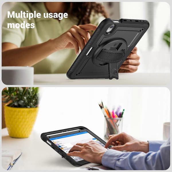 Fodral med Ställ för iPad mini (2024)/(2021) PC TPE Tablet Skydd med Handrem