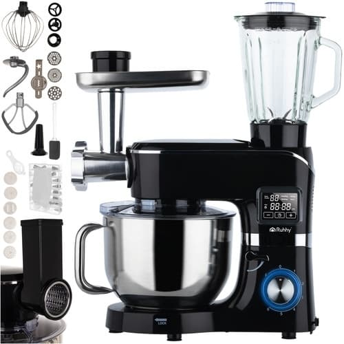 Foodprocessor med opvarmning og kødhakker/mixer - 2000W
