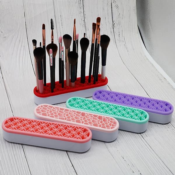 Silikone Makeup Penselholder Kosmetisk Opbevaringsboks til skrivebordsarrangører
