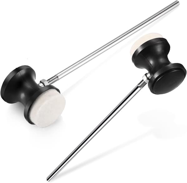 2-pak reversible basstrommepedal-slagere for basstrommepedal-slående med perkusjonstilbehør