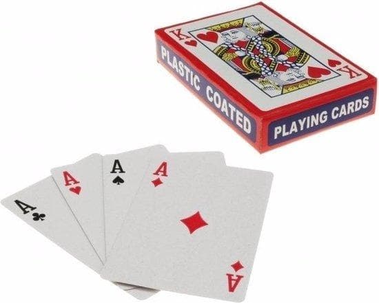 2-pakkaus - Muovipinnoitetut korttipakat / Korttipelit / Pelikortit - Pokeri