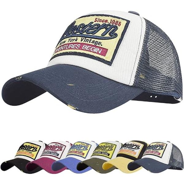 Baseball Cap Mesh Hats Unisex Broderet Bogstav Patch Casual Hats Hip Hop Solhatte Grey