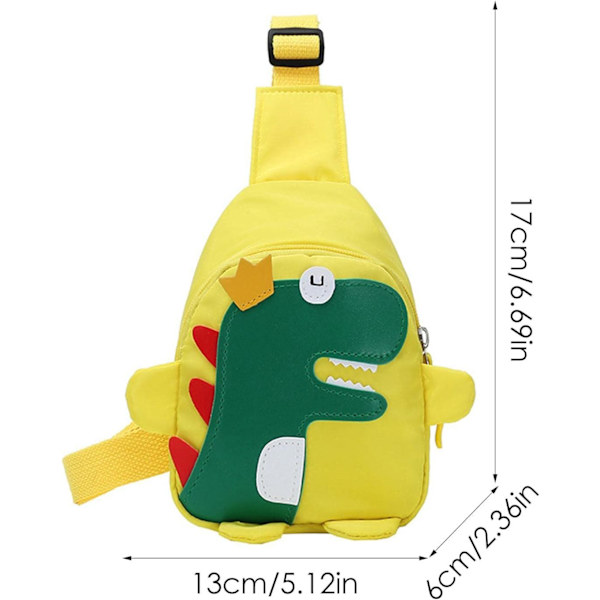 Cross Body Väskor För Barn Pojkar Och Flickor Ryggsäck Söta Dinosaurie Väska Resa Liten Väska För Barn Yellow 6.69inch