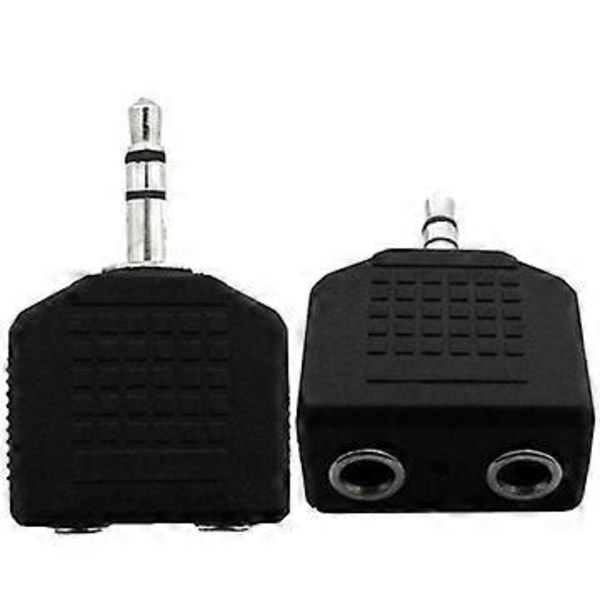 Helt ny 3,5 mm hann til 2 hunn adapter
