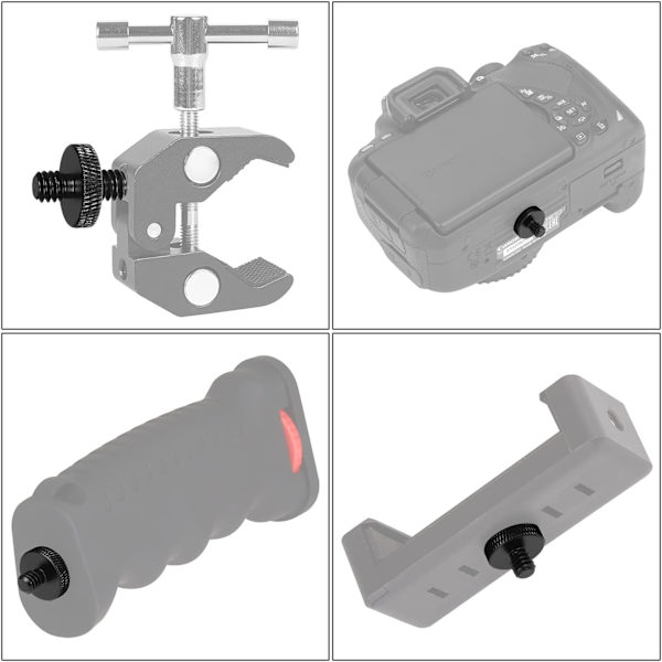6-pack 1/4\" hane till 1/4\" hane kameramonteringsskruv stativmonteringsskruv stativskruv kameraskruv, precisionstillverkad.