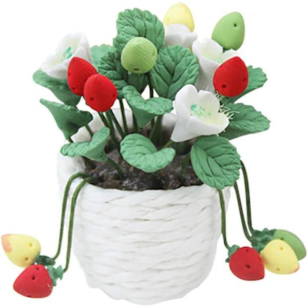 1 stk 1:12 miniatyrhus miniatyr blomsterplante keramisk potte miniatyr fehagedekor