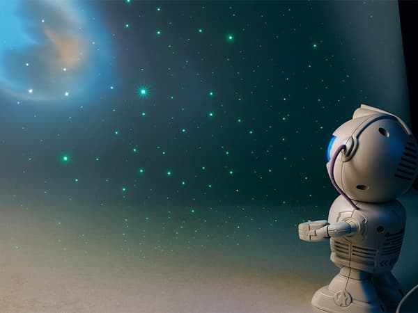 Romprojektor Nattlys - Astronautlampe for barnerom med musikk