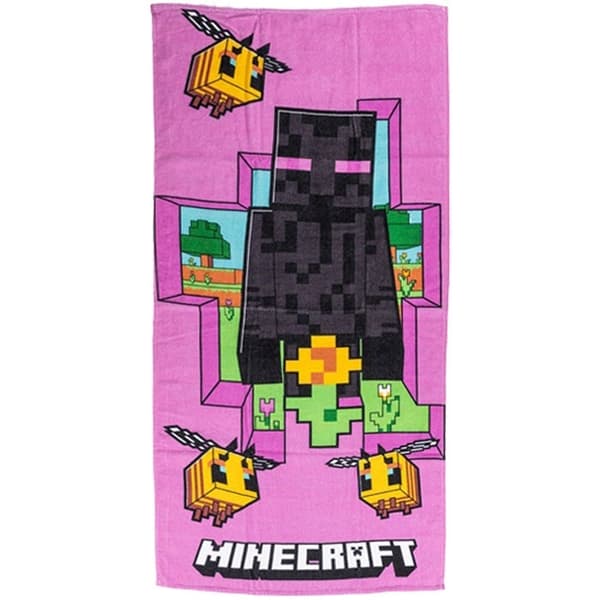 Minecraft Cherry Grove badehåndkle og strandhåndkle 70×140 cm