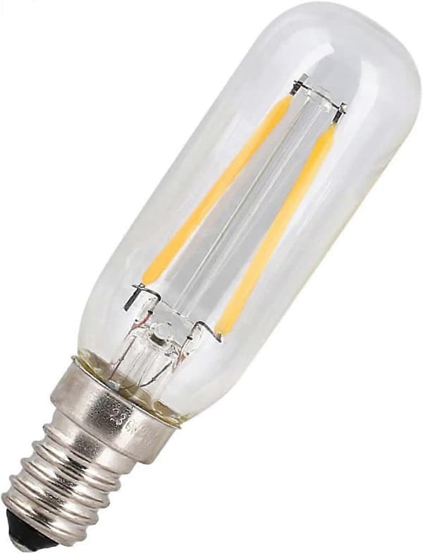 2 stk. 4W SES LED Emhættelyspære E14 Kold Hvid 6000K T25, 40W