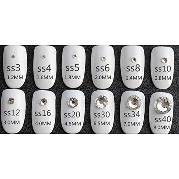 576 kpl liimaa kiinnitettävät flatback-timanttikorut lasi-timanttikorut kynsien koristeluun askartelukoristeisiin vaatteisiin kenkiin Blue Zircon 576pcs