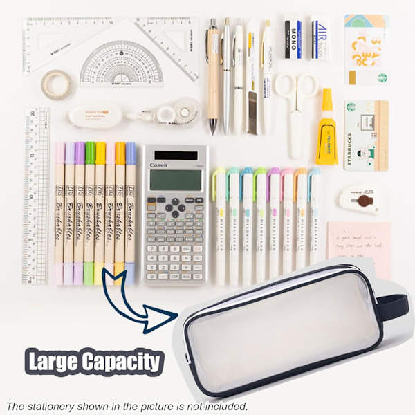 Etui, gennemsigtigt etui, etui kontor etui Black