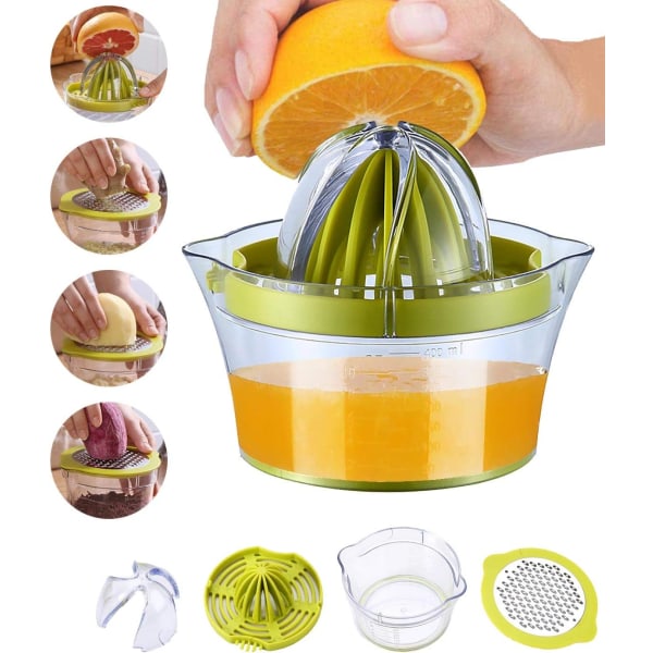 Snowpea manuell juicepress citronpressare Diskmaskinssäker, multifunktionell apelsincitruslimejuicer