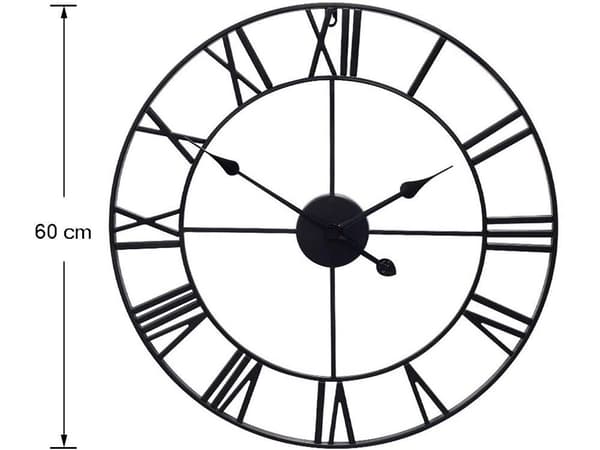 Klokke / Veggklokke - Romertall - 60cm