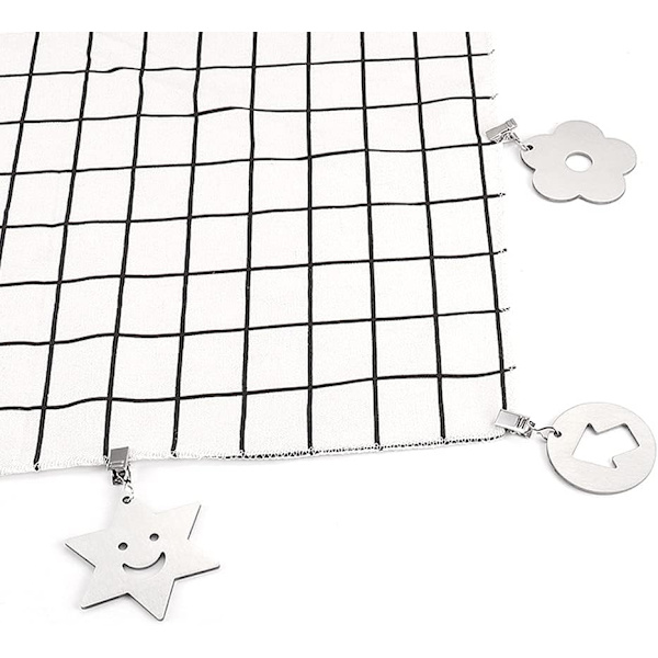 Dugclips til duge, rustfrit stål dugclips, metal dugclips, justerbart rustfrit stål