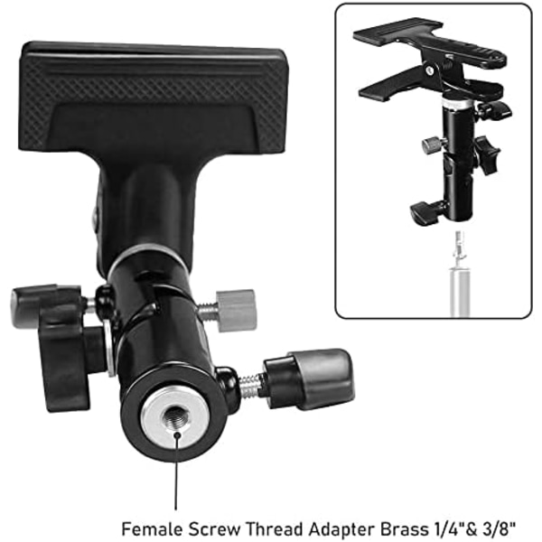 1PAKKE med paraplyreflektorholder, hunnskrue-adaptertråd i messing og 5/8\" lysstativfeste for reflektor