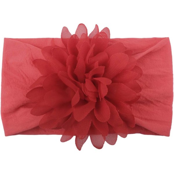 Golden Apple 6-pak Baby Girl Hovedbånd Chiffon Blomster Blød Bandana Hat Baby Hovedbånd