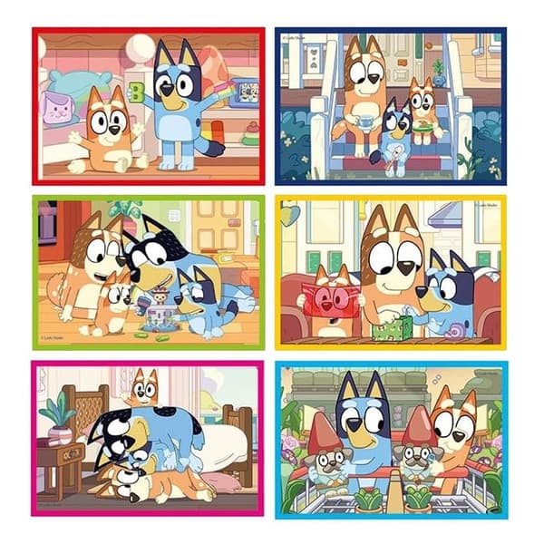 Bluey Lekhela koko päivän aktiviteettikuutio 6 osaa - Clementoni