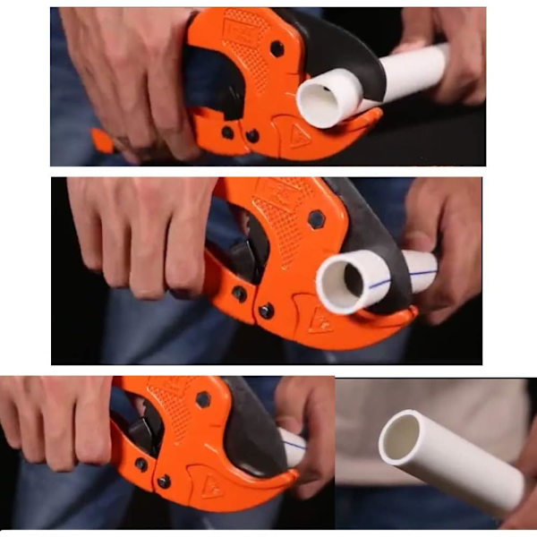 Heavy Duty PPR/PE/PVC Plastskærer - 42mm Plastskærer, Ratchet PVC-rørskærer