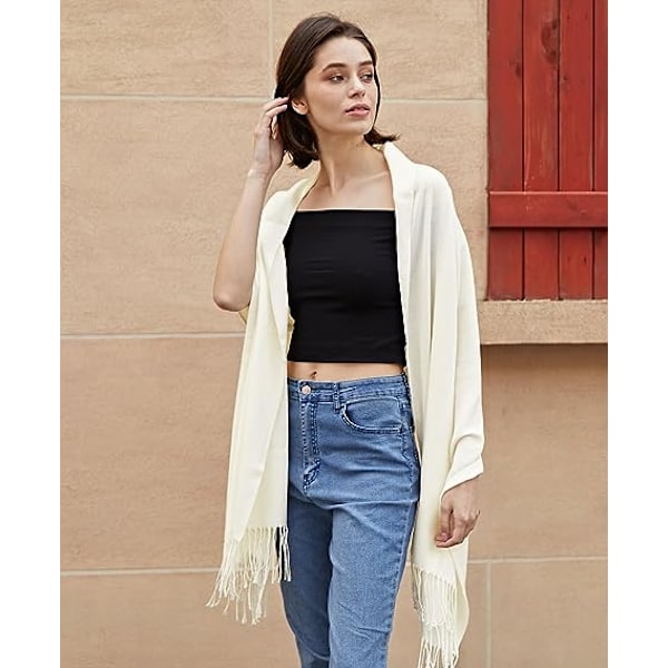 Naisten huivi naisten pashmina huivit kääreet morsiamet morsiusneidot hääiltapuvut yksivärinen, beige