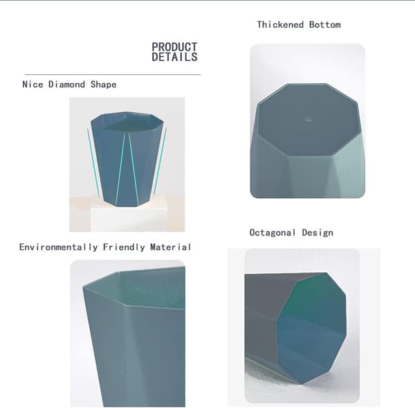 Søppelbøtte, papirkurv, plastdiamant