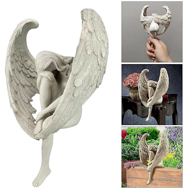 Fe-skulptur Have Landskabspleje Gård Kunst Ornament Figur Engel Statue Håndværk