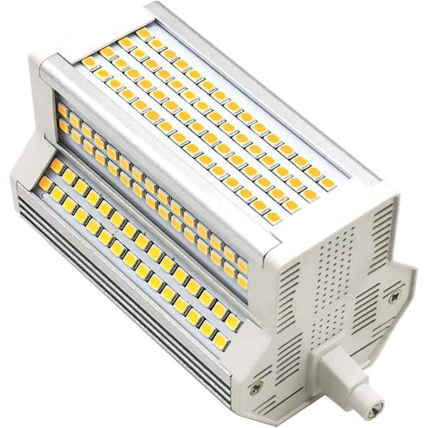 R7S LED-pære 50W varmt lys dimbar 3000k dobbel-ended J118 J-type 118MM LED-spotlight 5000LM 500W ekvivalent halogen gatelys 200 grader