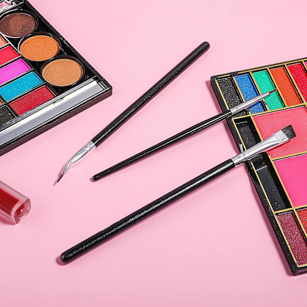 Ammattimainen Erittäin Ohut Kulma Eyeliner-sivellinsetti - 3 kpl Tarkkuussiveltimiä Terävään Rajaukseen, Määriteltyihin Kulmakarvoihin ja Yksityiskohtiin