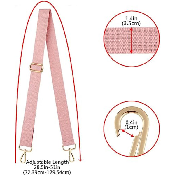 Bred skuldertaske rem udskiftning justerbar bælte lærred taske crossbody håndtaske