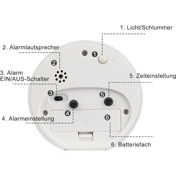 Børnevækkeur Analog Dreng Pige Lydløs Batteridrevet Bordure Ingen Tikkende Sengebord Stor Funktionslys til Soveværelse Kontor (Pink) pink