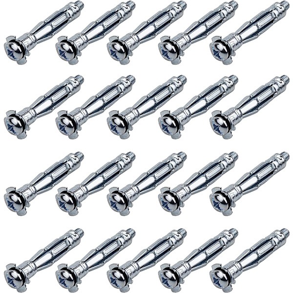20 st M6*50MM ihåliga metallankare expansionsmetallankare expansionsankarskruv metallankare för gipsskiva ihålig vägg