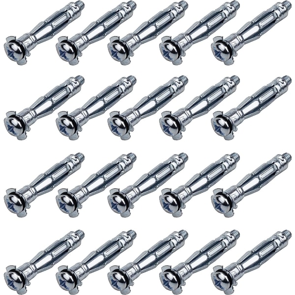 20 stk. M6*50MM hule krop metalankre ekspansionsmetalanker ekspansionsankerskrue metalanker til gipsplade hulmur