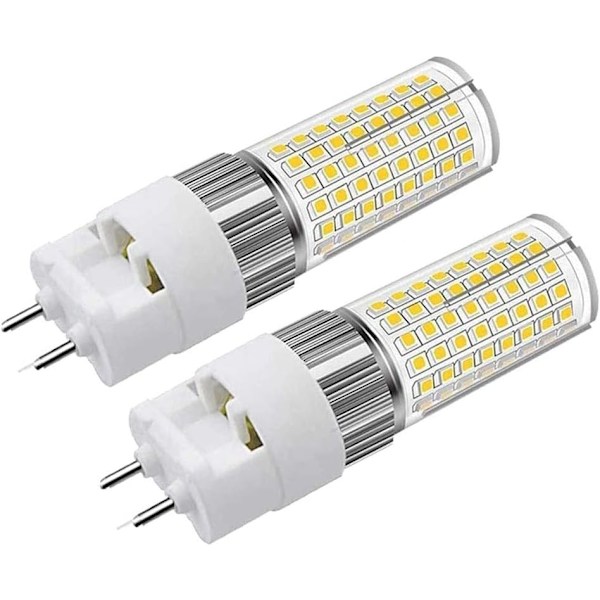 G12 16W Varmvit LED-lampa, Bi-Pin Majslampa (150W Halogen/Glödlampa motsvarande), 3000K 1600 Lumen Strålkastare, 2-pack