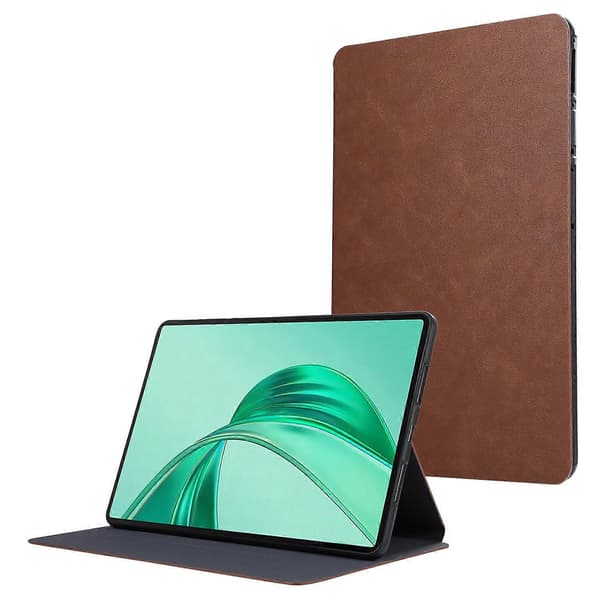 For Honor Pad X8a Støtsikkert Deksel PU Lær Tablet Cover med Stativ - Brun