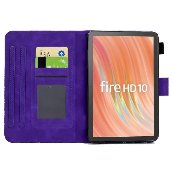 A9 Fodral för Amazon Fire HD 10 (2023) Kortplatser Ställ Rombleder Tablettskydd