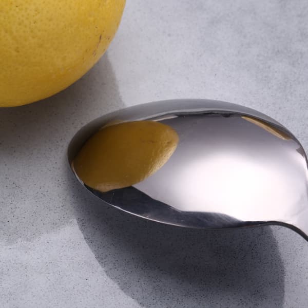 Set med 6 PRESENTATIONSSKEDAR, Rostfritt Stål, Silver, 13*4,5 cm