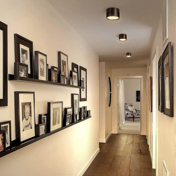 LED Loftspot Sort Varm Hvid 3000K 12W 140MM [Energiklasse E]